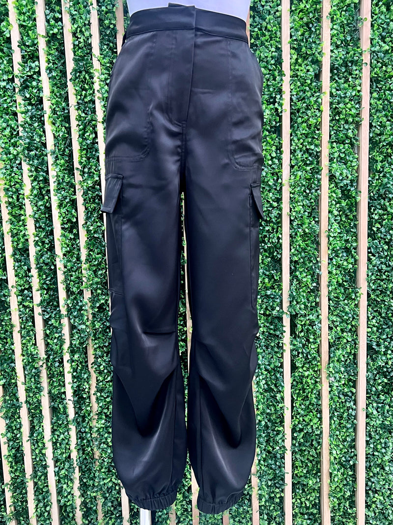 Satin cargo Joggers