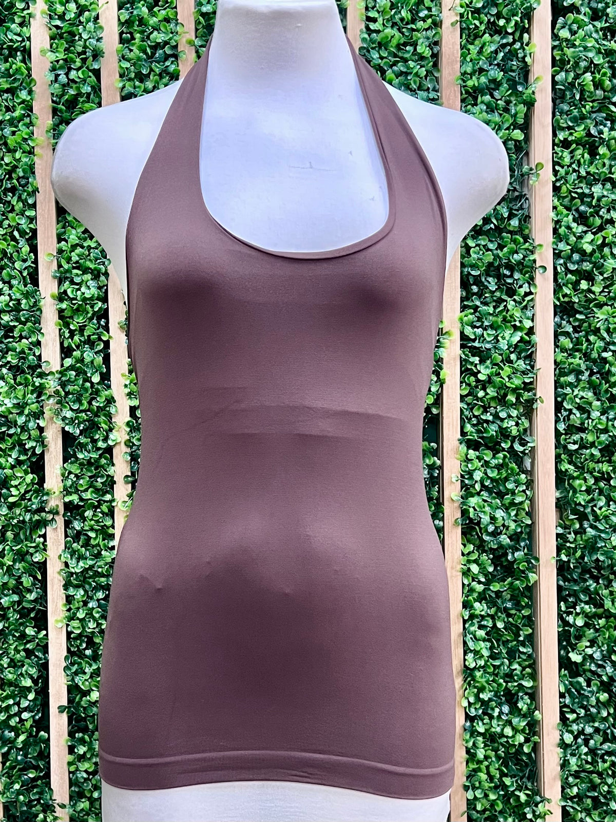 Halter Neck Fitted Basic Tank Top