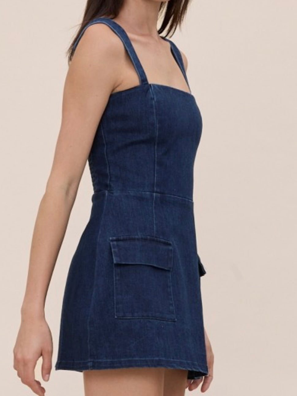 Beautiful Denim Fitted Skort Dress