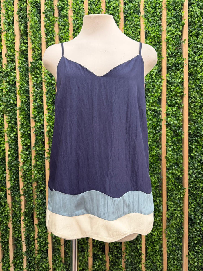 Colorblock Scallop Hem Cami