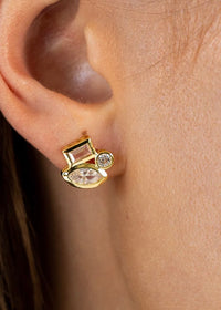 SJ Multi Shape Crystal Studs