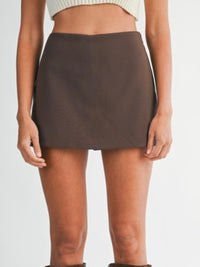 High Waist Straight Skort