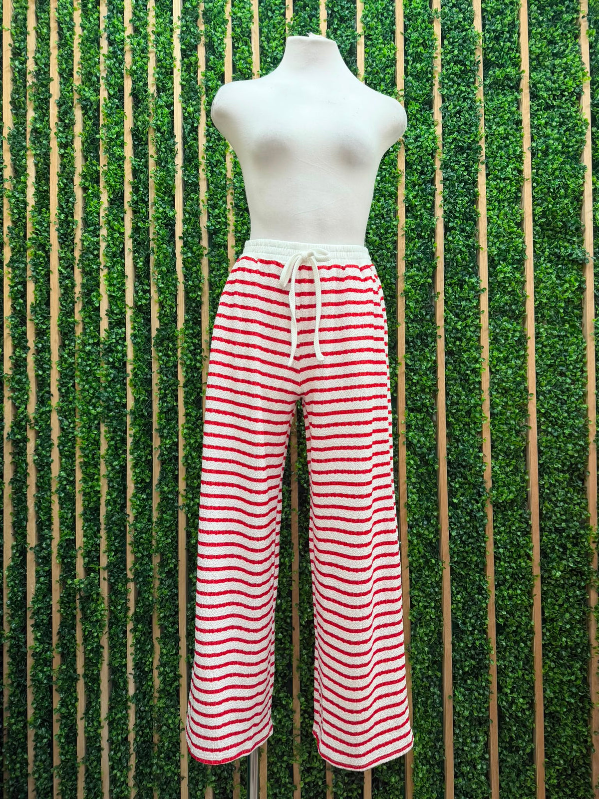 Red Seaside Stripe Lounge Set