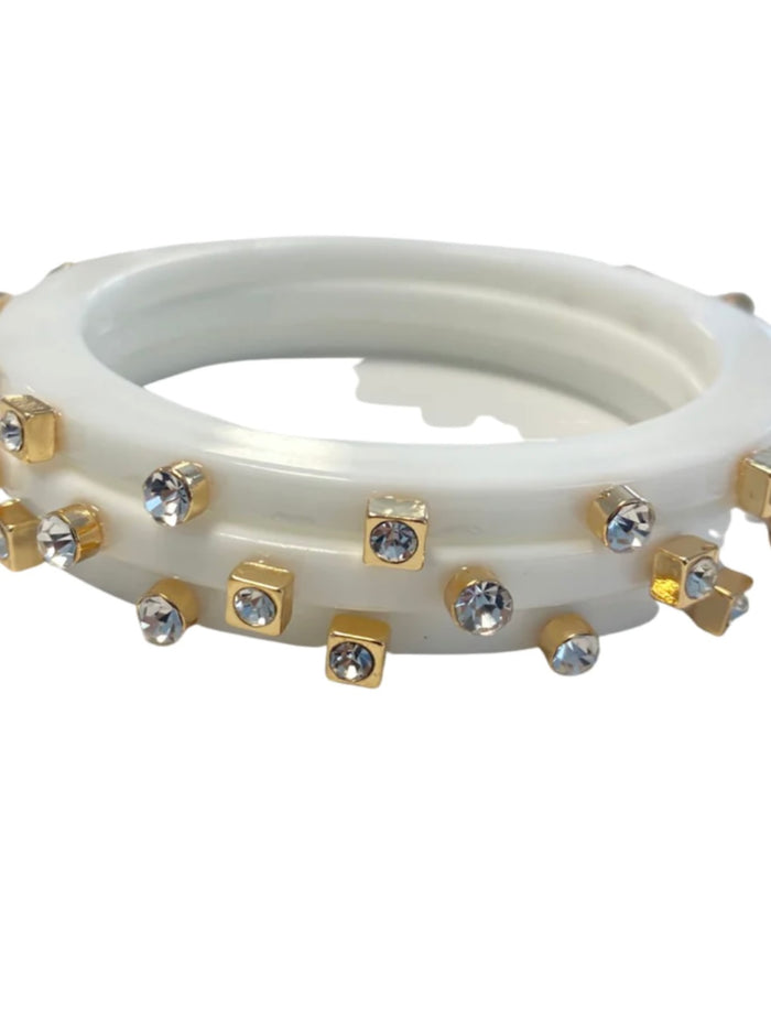 City Girl Studded Bangle Set