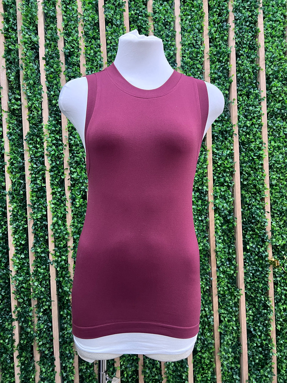 High Neck Sleeveless Basic Cami