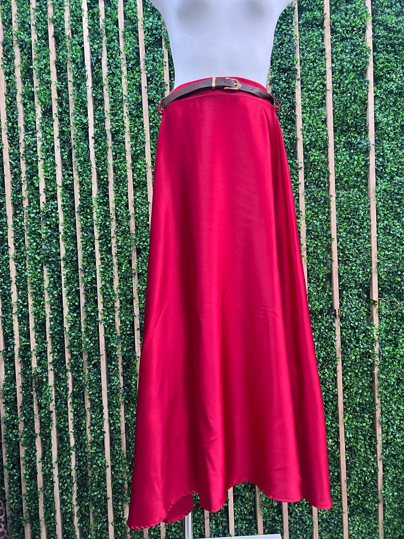 Satin A Line MAxi Skirt