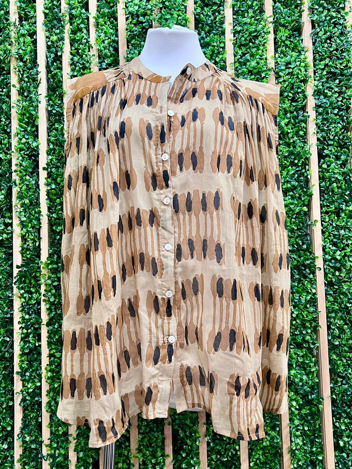 Beautiful Boho Prints One Size Sleeveless Blouse