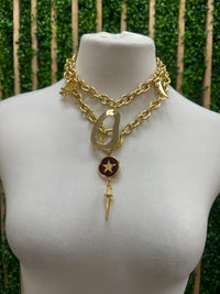 Emolo Long Gold Charm Necklace