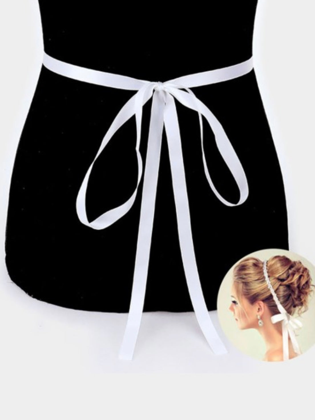 Marquise Stone Cluster Sash Ribbon Bridal Wedding Belt