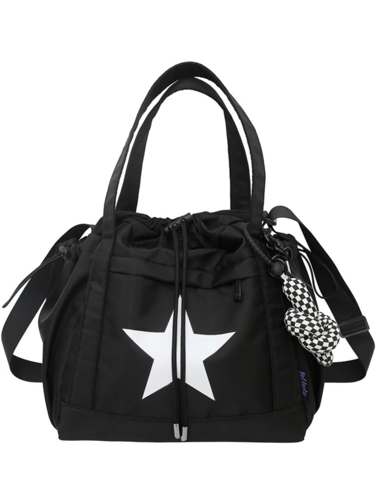 Star Detail Nylon crossbody Bag