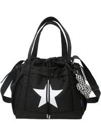 Star Detail Nylon crossbody Bag