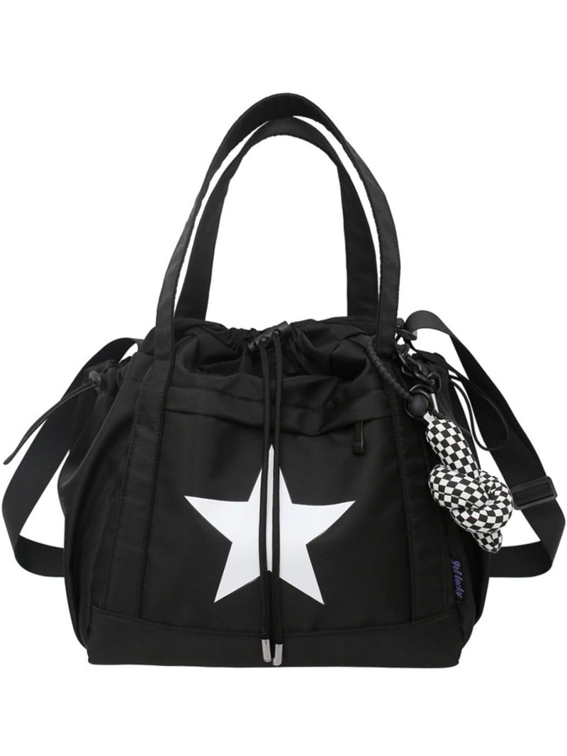 Star Detail Nylon crossbody Bag