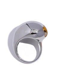 Stainless Steel Half Empty Chunky Exclusive Ring