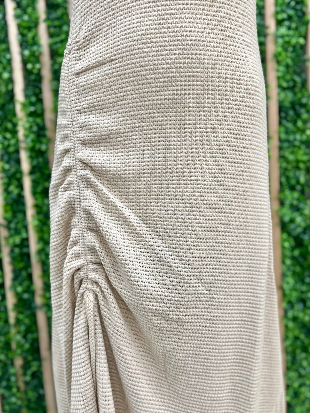 Beautiful Waffled Crochet Midi Dress