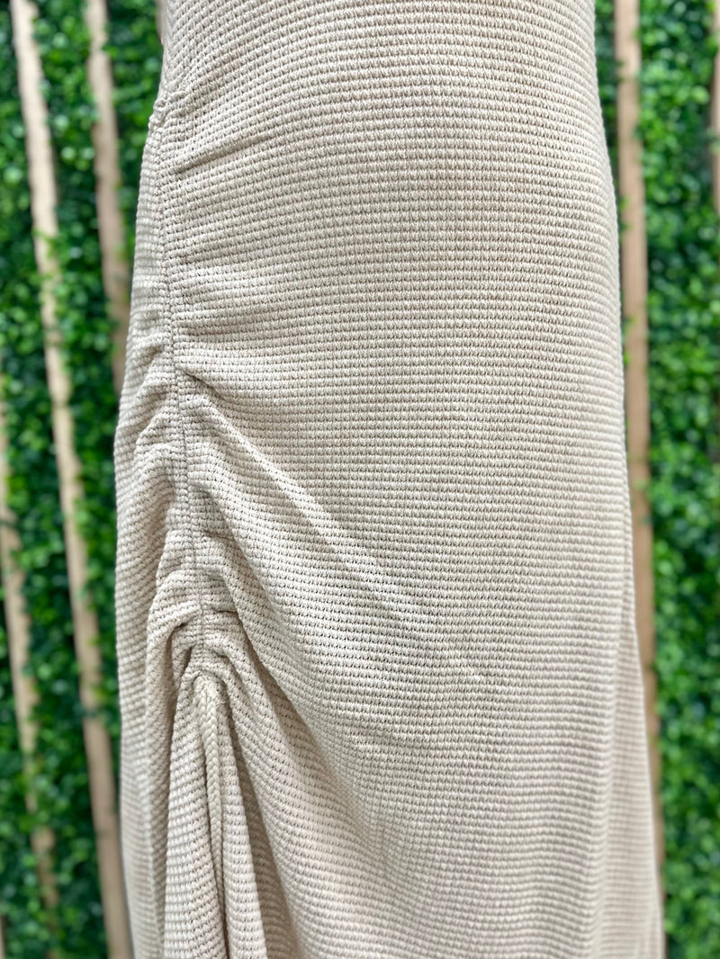 Beautiful Waffled Crochet Midi Dress