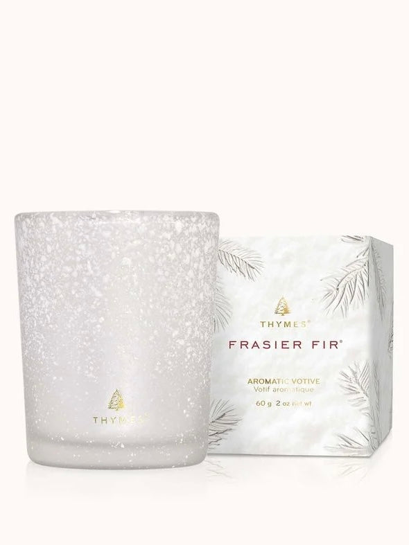 Frasier Fir Flocked Votive Candle