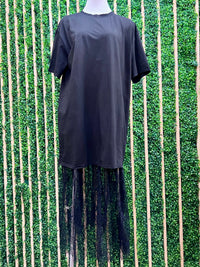 Versatile Lace Insert Shirt Dress