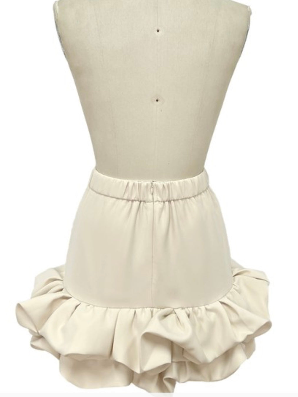 Ruffled Hem Dressy Short Skirt