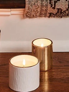 Frasier Fir Gilded Gold Votive Candle