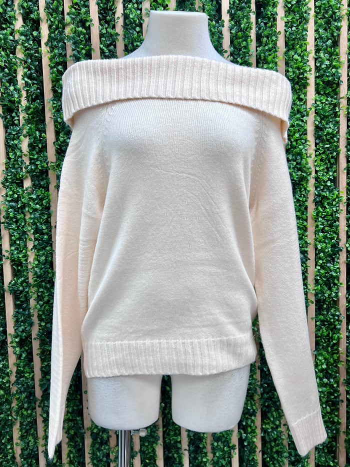 Off Shoulder Knit Sweater