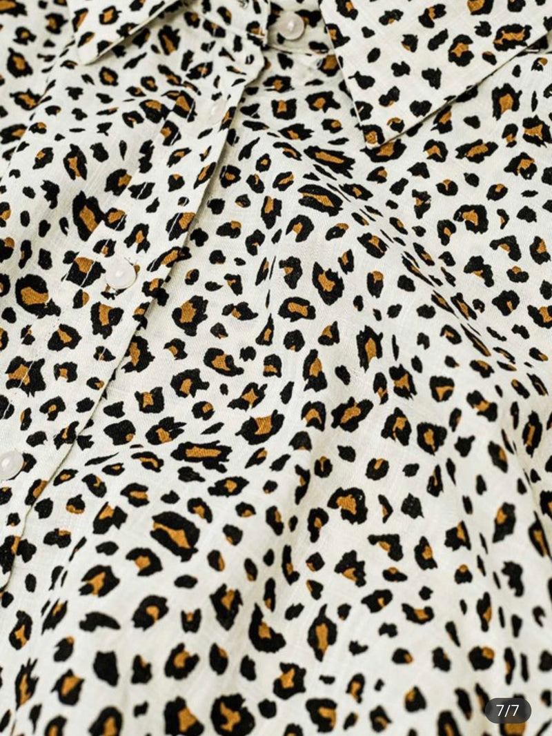 Beige Leopard Blouse