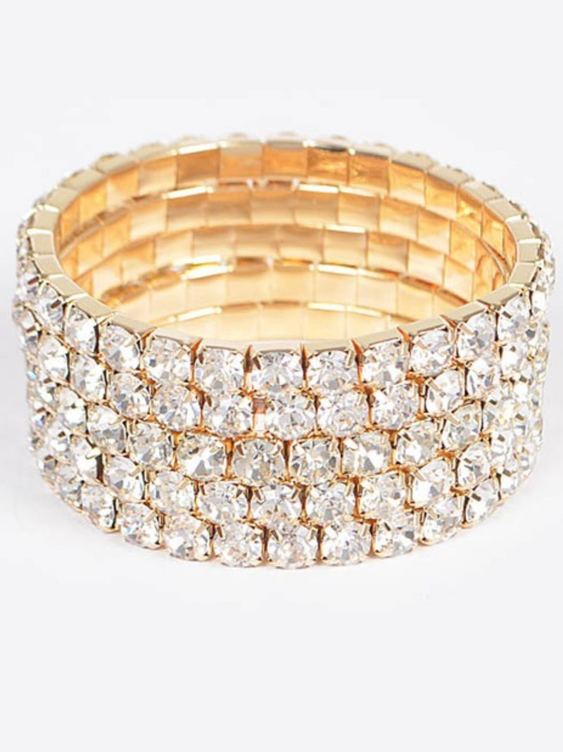 Multi Rhinestone Bracelet Set