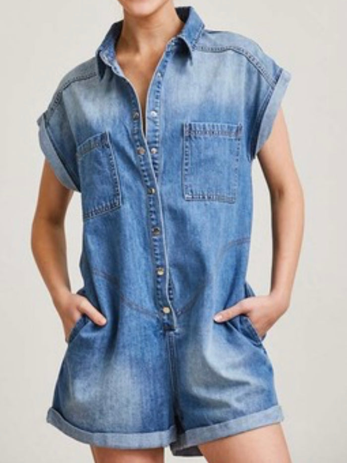 Denim Loose Fit Romper