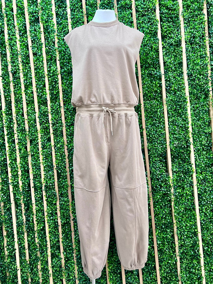 Cap Sleeve Jogger Jumpsuit