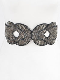 Multi Rhinestone Knot Elastic Belt