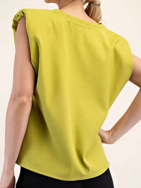 V Neck Shoulder Pad Top