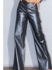 Black Silver High Rise Wide Leg jeans