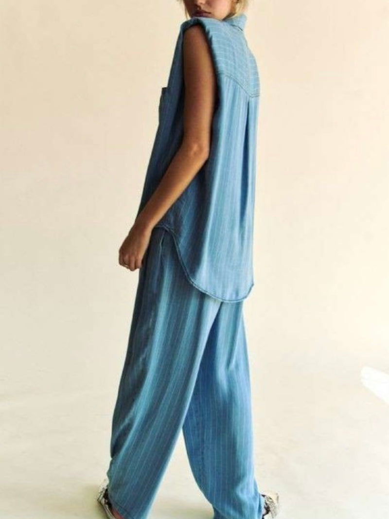 Stripe Denim Trouser