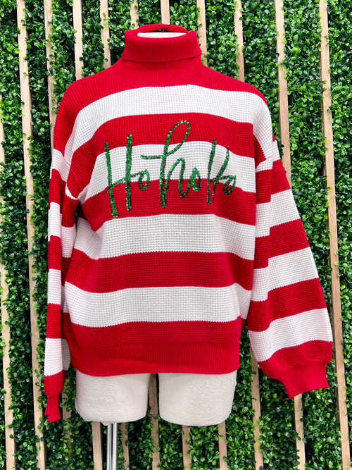 Ho Ho Red Striped Sweater