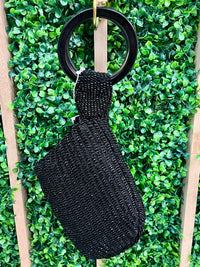 Exquisite Beaded Crochet Wristlet Handbag