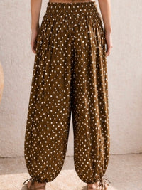 Brown Dot Balloon Pants