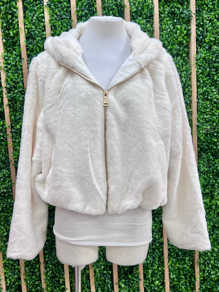 Faux Fur Hooded Jacket