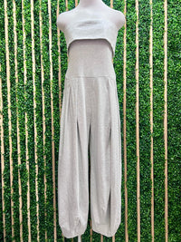 Foldover Strapless Barrel Jumpsuit