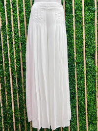 Off White Pleated Pants