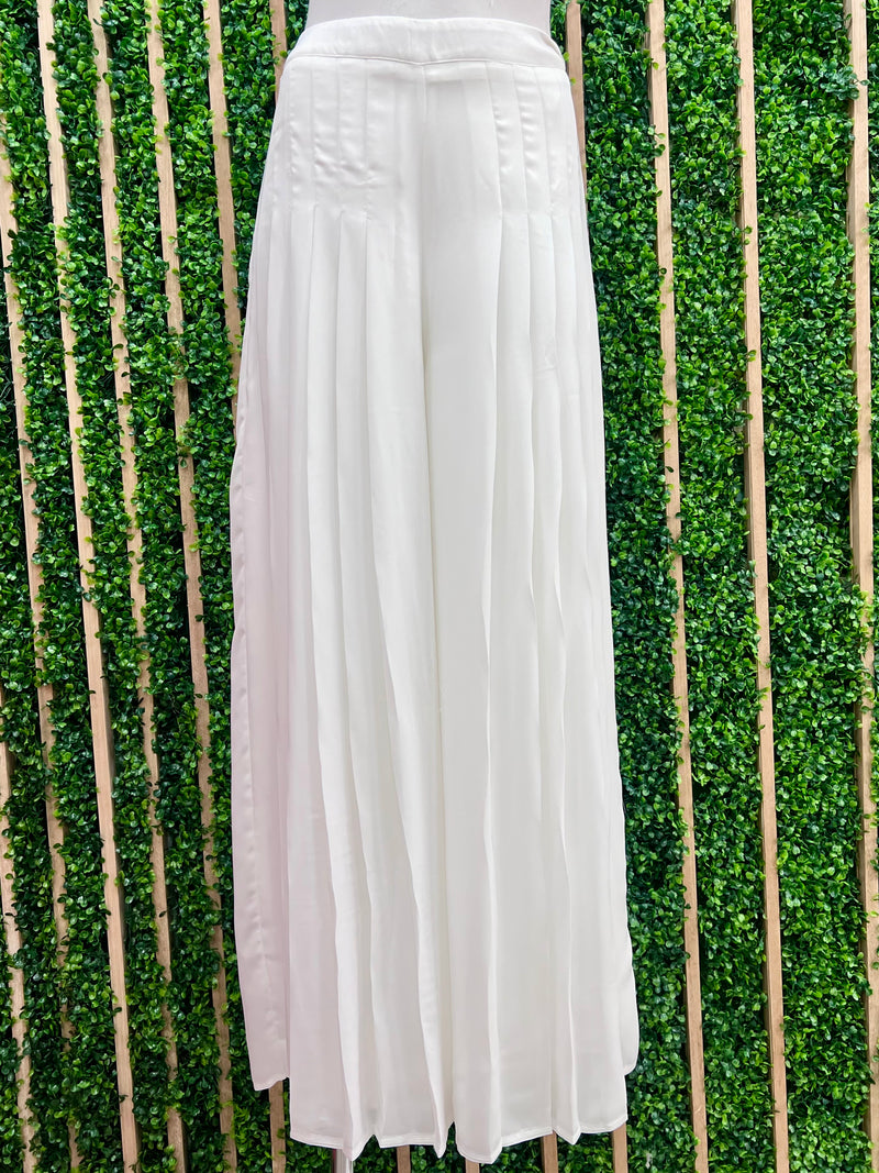 Off White Pleated Pants
