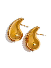 Stainless Steel Crystal Drop Earring