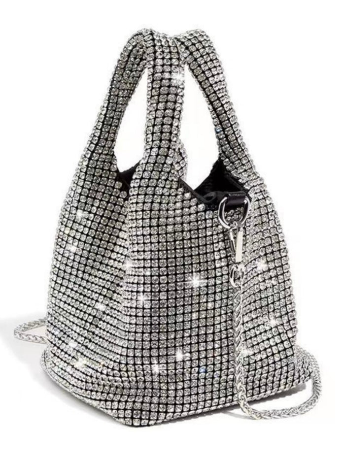 Crystal Embellished Hobo Bag