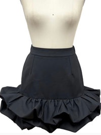 Ruffled Hem Dressy Short Skirt