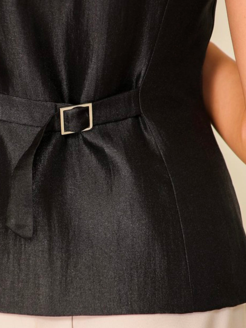 Square Neck Button Down Vest