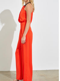 Beautiful Red Chain Neck Jumpsuit