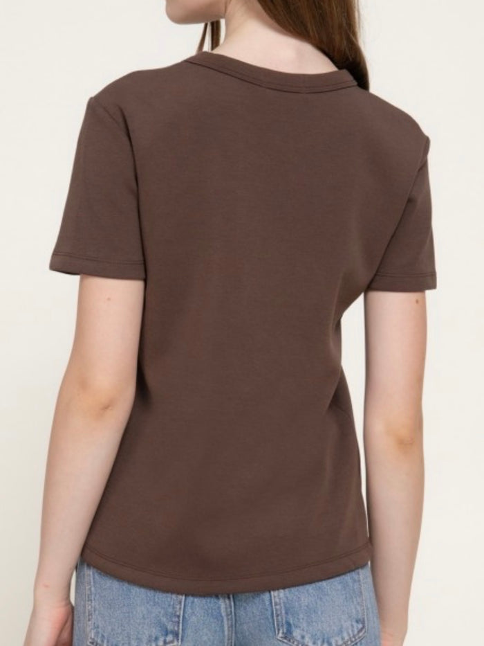 Must Have Crew Neck T-Shirt — Black & Brown