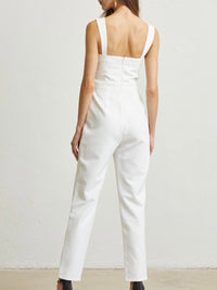 Exquisite White Bustier Jumpsuit