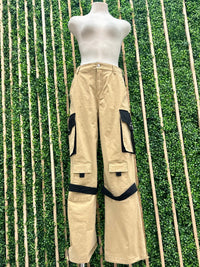 Khaki Black Cargo Jogger
