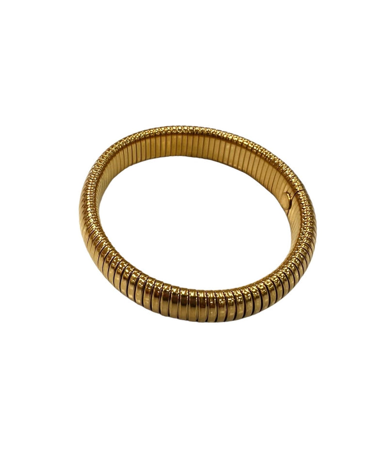 Gold Stainless Steel Coil Bracelet