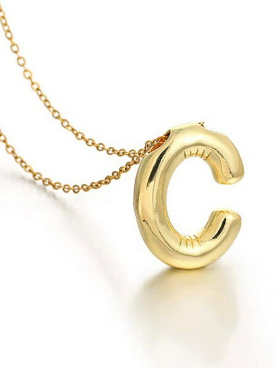 Bubble Balloon Initial Necklace