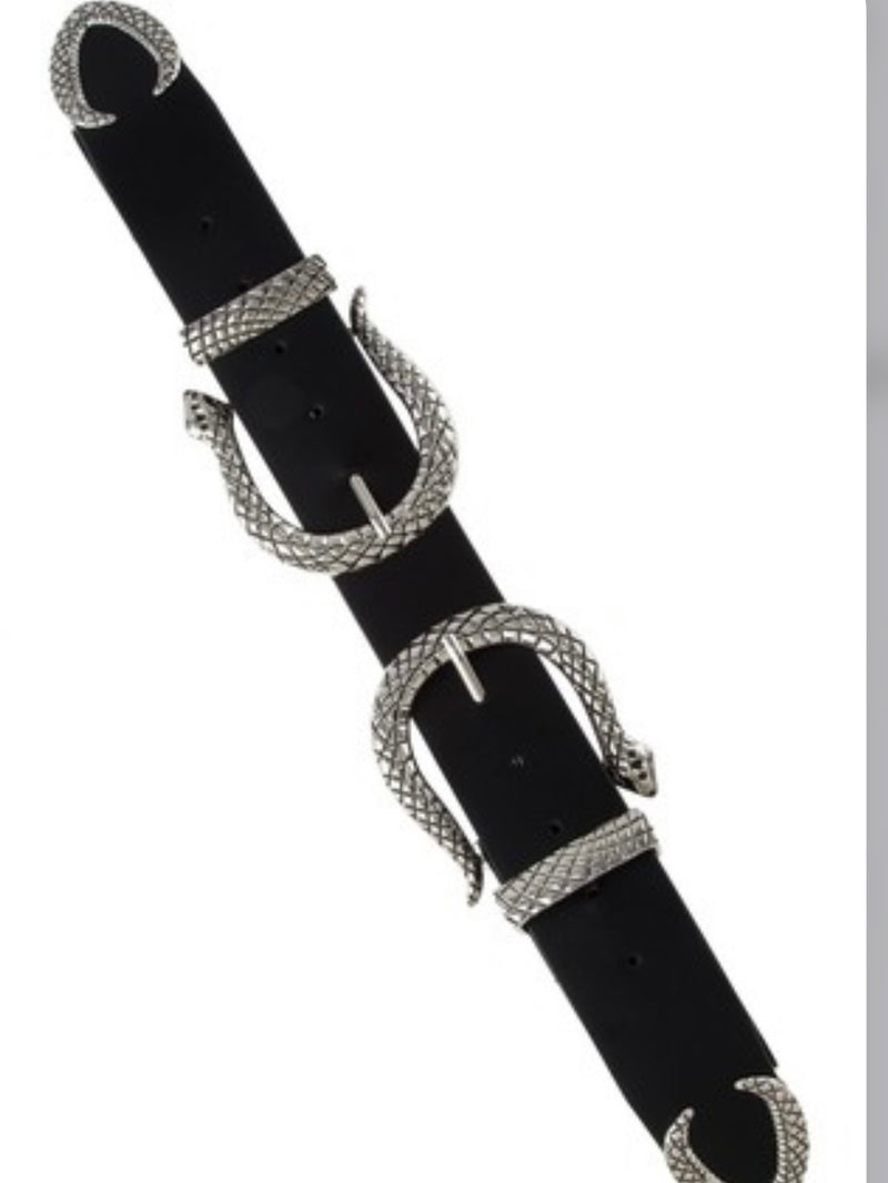 Wide Double Snake Elastic Belt
